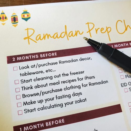 two months before ramadan prep checklist